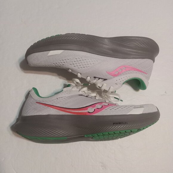 Saucony Women's Power Run Ride 16 Shoes S10830-85 Size 11 White/Pink - Picture 5 of 10